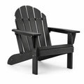 Adirondackstuhl Holz Kunststoff Schwarz 90x80x100 cm