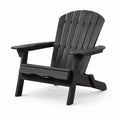 Adirondackstuhl aus HDPE-Kunststoff, Schwarz, 91 cm