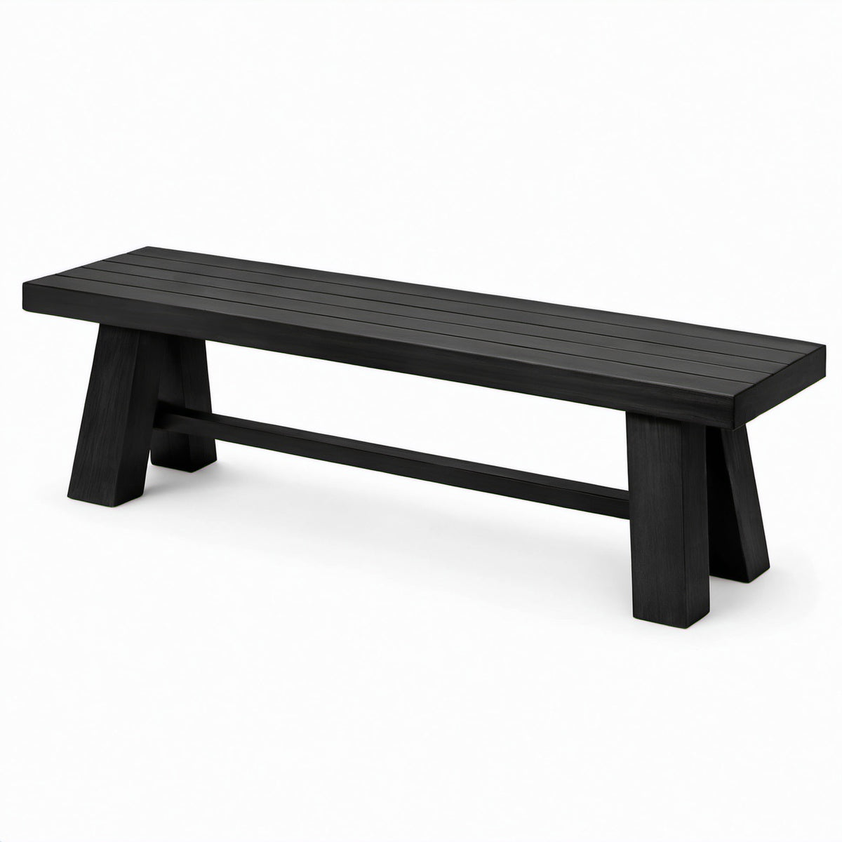 Holzbank Eiche schwarz 180x35x45 cm