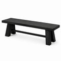 Holzbank Eiche schwarz 180x35x45 cm