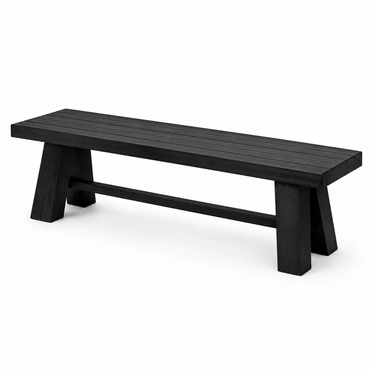 Holzbank Eiche schwarz 180x35x45 cm