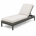 Gartenliege aus Polyrattan mit Aluminiumrahmen, hellgrau