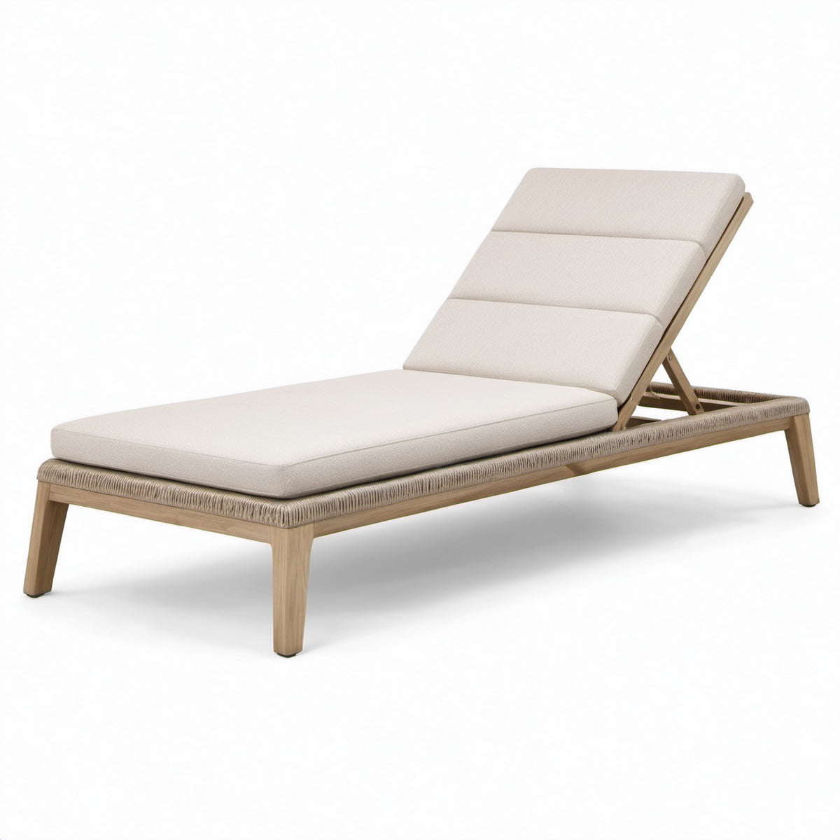 Gartenliege Teakholz Beige 200 cm