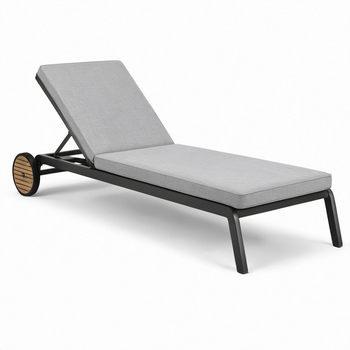 Gartenliege Aluminium mit Polyester Grau