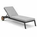Gartenliege Aluminium mit Polyester Grau