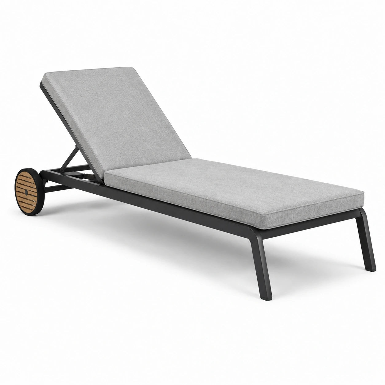 Gartenliege Aluminium mit Polyester Grau